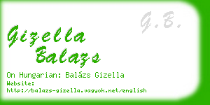 gizella balazs business card