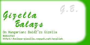 gizella balazs business card